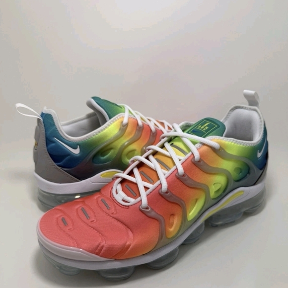 Nike Other - Nike Air VaporMax Plus White Neptune Rainbow SIZE 11 NWOT